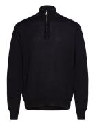 Marlon Half Zip Designers Knitwear Half Zip Jumpers Navy Oscar Jacobso...