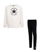 Converse Crewneck And Leggings Set Sets Sets With Long-sleeved T-shirt...