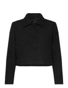 Crop Tweed Jacket Blazers BouclÉ Blazers Black Mango