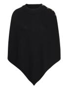 Randy Poncho Tops Knitwear Ponchos Black BUSNEL