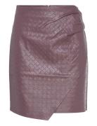 Lawrence Faux Leather Skirt Skirts Short Skirts Burgundy Dante6