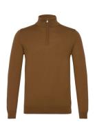 Blackhall Designers Knitwear Half Zip Jumpers Brown Reiss