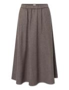 Agnes Skirt Skirts Knee-length & Midi Skirts Brown STUDIO FEDER