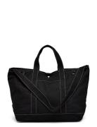 Large Tote Recycled Canvas Bags Weekend & Gym Bags Black Nunoo