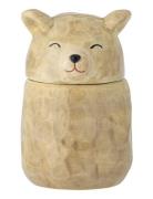 Puk Jar W/Lid Home Kids Decor Decoration Accessories-details Beige Blo...