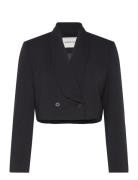 Silvie Blazers Cropped Blazers Black Munthe