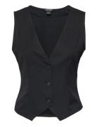 Tailored Vest Blazers Sleeveless Blazers Black Monki