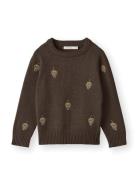 Benna C Pullover Tops Knitwear Pullovers Brown Fliink