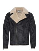 Faux Sheerling Jacket Foret Jakke Black Scotch & Soda