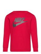 Ls-L/S Tee Tops T-shirts Long-sleeved T-Skjorte Red Nike