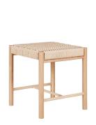 Asta - Stool In Poplar With Natural Wicker Seat, Natural Home Furnitur...