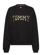 Tjw Nw Bxy Glitter Varsity Crew Tops Sweatshirts & Hoodies Sweatshirts...