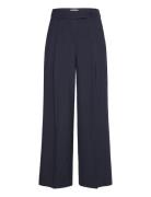 Mschmaelynn Hw Pants Stp Bottoms Trousers Wide Leg Navy MSCH Copenhage...