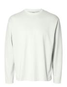 Slhlooseoscar Ls O-Neck Tee Noos Tops T-Langærmet Skjorte White Select...