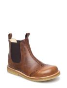 Booties - Flat - With Elastic Boots Støvler Brown ANGULUS