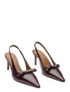 Thiene Grumello Naplak Shoes Sling Backs Heeled Slingbacks Burgundy AT...