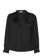 Tink Satin Perm Designers Blouses Long-sleeved Black Zadig & Voltaire