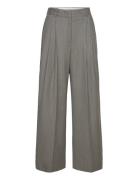 Otis Designers Trousers Wide Leg Grey Reiss