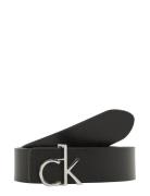 Ck Thin Belt 1.5Cm Pebble Bælte Black Calvin Klein