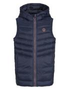 Jjesprint Puffer Bodywarmer Hood Noosjnr Foret Vest Navy Jack & J S