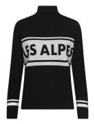 Les Alpes Knitted Sweater Tops Knitwear Turtleneck Black Twist & Tango