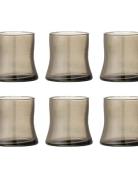 Florentine Drinking Glass Home Tableware Glass Drinking Glass Grey Blo...