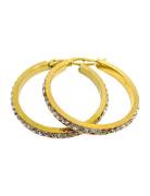 Holly Hoop Med Clear Accessories Jewellery Earrings Hoops Gold Pipol's...