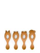 Liva Silic Spoon 4-Pack Home Meal Time Cutlery Orange Liewood