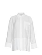 Mschbarrington Shirt Tops Shirts Long-sleeved White MSCH Copenhagen