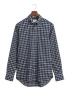 Reg Classic Poplin Tartan Shirt Tops Shirts Casual Navy GANT