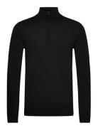 San Quirin-M Designers Knitwear Half Zip Jumpers Black HUGO