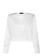 Cl Boatnk Vol Sh.bas Designers Blouses Long-sleeved White Theory