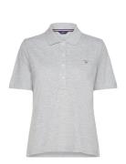 Emb Original Shield Pique Polo Tops T-shirts & Tops Polos Grey GANT