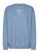 Classic Crew_B_1 Tops Sweatshirts & Hoodies Sweatshirts Blue HUGO BLUE