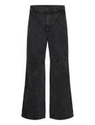 Stamp Trousers Black Marble Bottoms Jeans Relaxed Black Hope