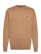 Mcs O-Neck Knit Tyler Men Tops Knitwear Round Necks Beige MCS