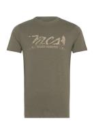 Mcs Tee San Angelo Men Tops T-Kortærmet Skjorte Khaki Green MCS