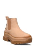 Mid Chelsea Boot Shoes Boots Ankle Boots Ankle Boots Flat Heel Beige T...