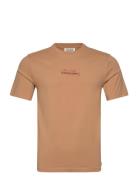 Front And Back Artwork T-Shirt Tops T-Kortærmet Skjorte Beige Scotch &...