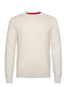 Scoult Tops Knitwear Round Necks Cream HUGO