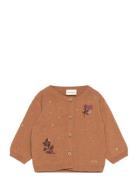 Cardigan Knit Tops Knitwear Cardigans Brown Minymo