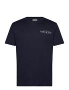 Printed Graphic Ss T-Shirt Tops T-Kortærmet Skjorte Navy GANT