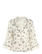 Manina - Night Shirt Long Sleeves Pyjamas Nattøj White Etam