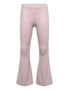 Trousers Flare Lurex Rib Bottoms Trousers Pink Lindex