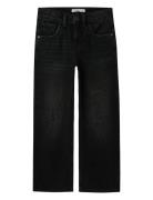 Nkfrose Hw Wide Jeans Destr 1411-Be Noos Bottoms Jeans Wide Jeans Blac...