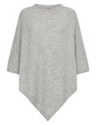 Sc-Naga Tops Knitwear Ponchos Grey Soyaconcept