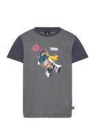 Lwtano 606 - T-Shirt S/S Tops T-Kortærmet Skjorte Grey LEGO Kidswear