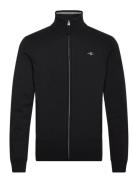Superfine Lambswool Zip Cardigan Tops Knitwear Full Zip Jumpers Black ...