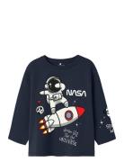 Nmmdalum Nasa Ls Nreg Top Nas Tops T-shirts Long-sleeved T-Skjorte Nav...