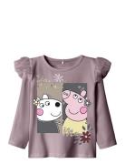 Nmfdamina Peppa Ls Top Cplg Tops T-shirts Long-sleeved T-Skjorte Purpl...